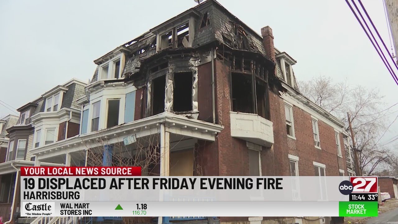 19 displaced in house fire in Harrisburg's Allison Hill section