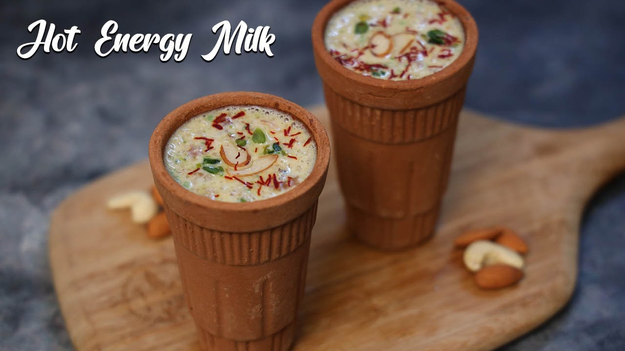 Winter Special Hot Energy Milk | Rich Tasty Dry Fruit Healthy Milk गरम ड्राई फ्रूट एनर्जी से भरा दूध