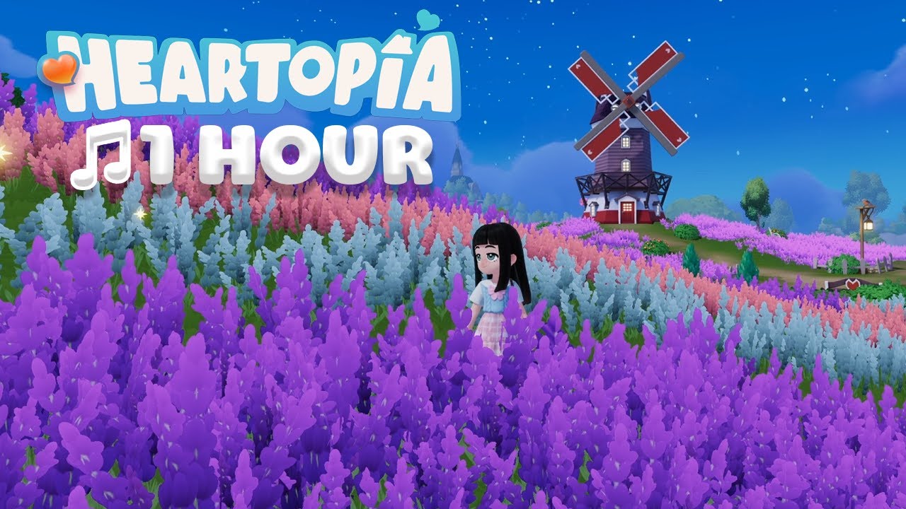 1 Hour Calm Background Music 🌸 | HEARTOPIA Flower Fields (Relaxing & Peaceful)