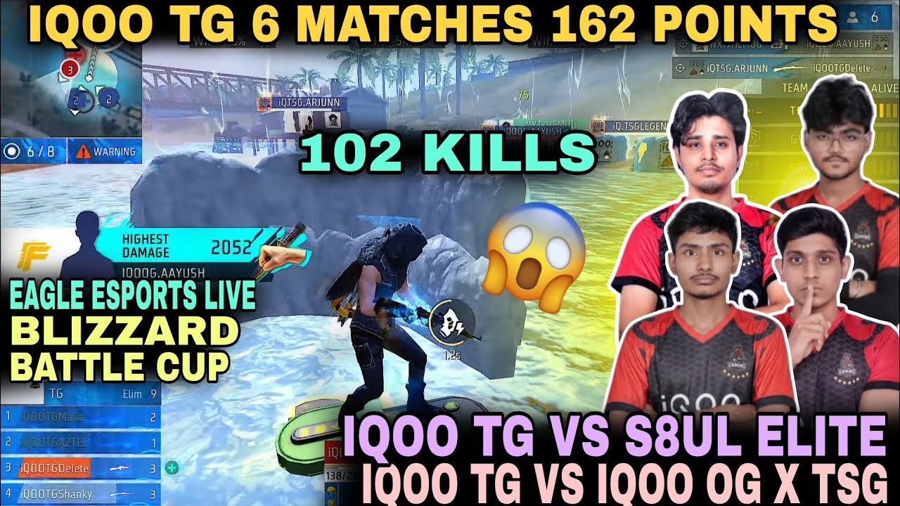 IQOO TG 6 MATCH 162 POINTS 😱| 102 KILLS TABLE TOP 2 BOOYAH 😈| IQOO TG VS IQOO OG X TSG 🔥