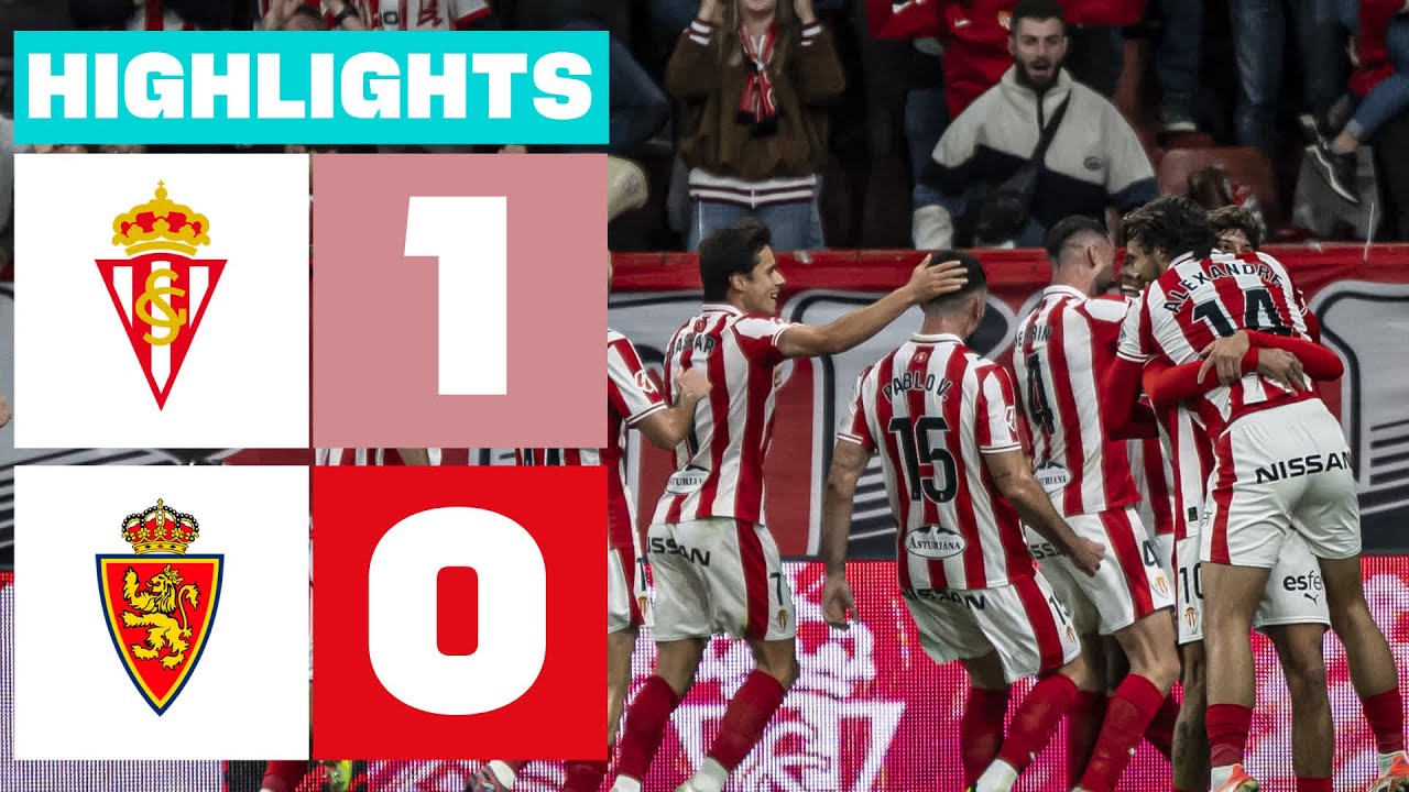 REAL SPORTING 1 - 0 REAL ZARAGOZA | RESUMEN LALIGA HYPERMOTION