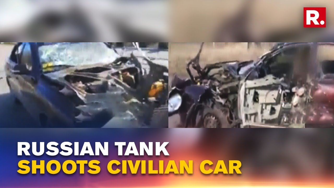 Republic Accesses Video Of Russian BMP-2 Tank Shooting Down A Civilian Car In Ukraine's Makariv