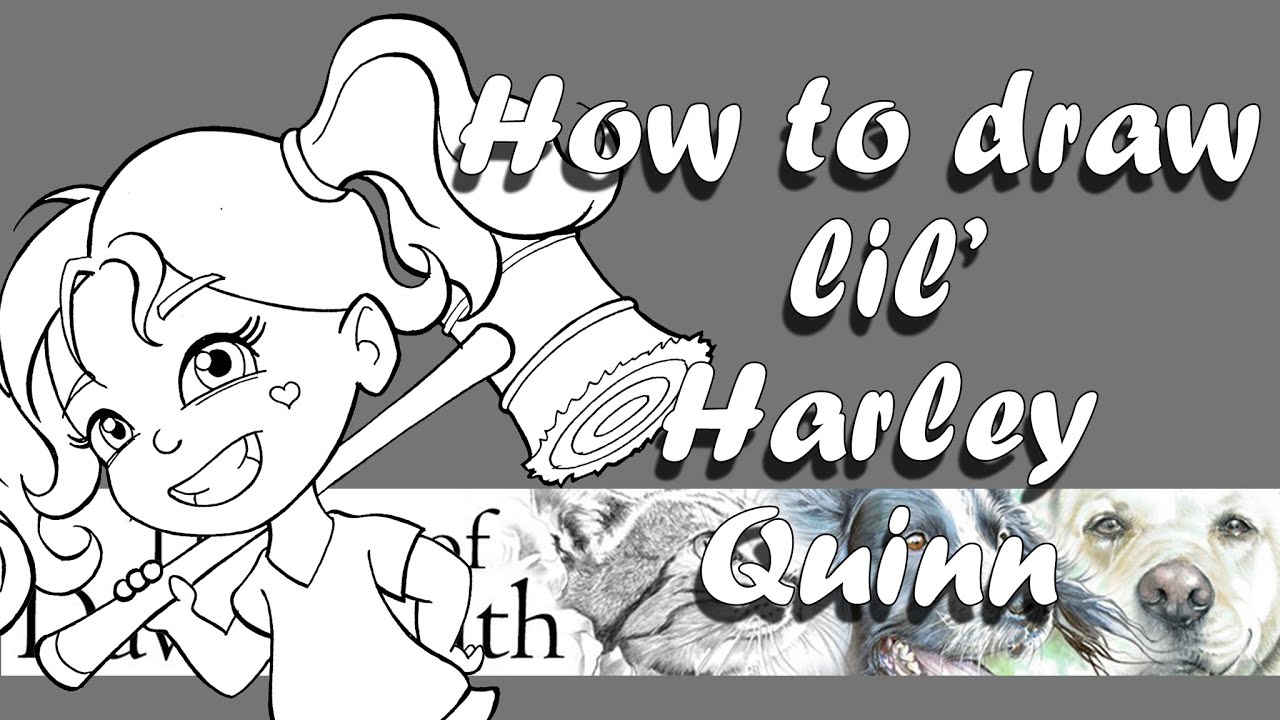 How to draw lil' Harley Quinn