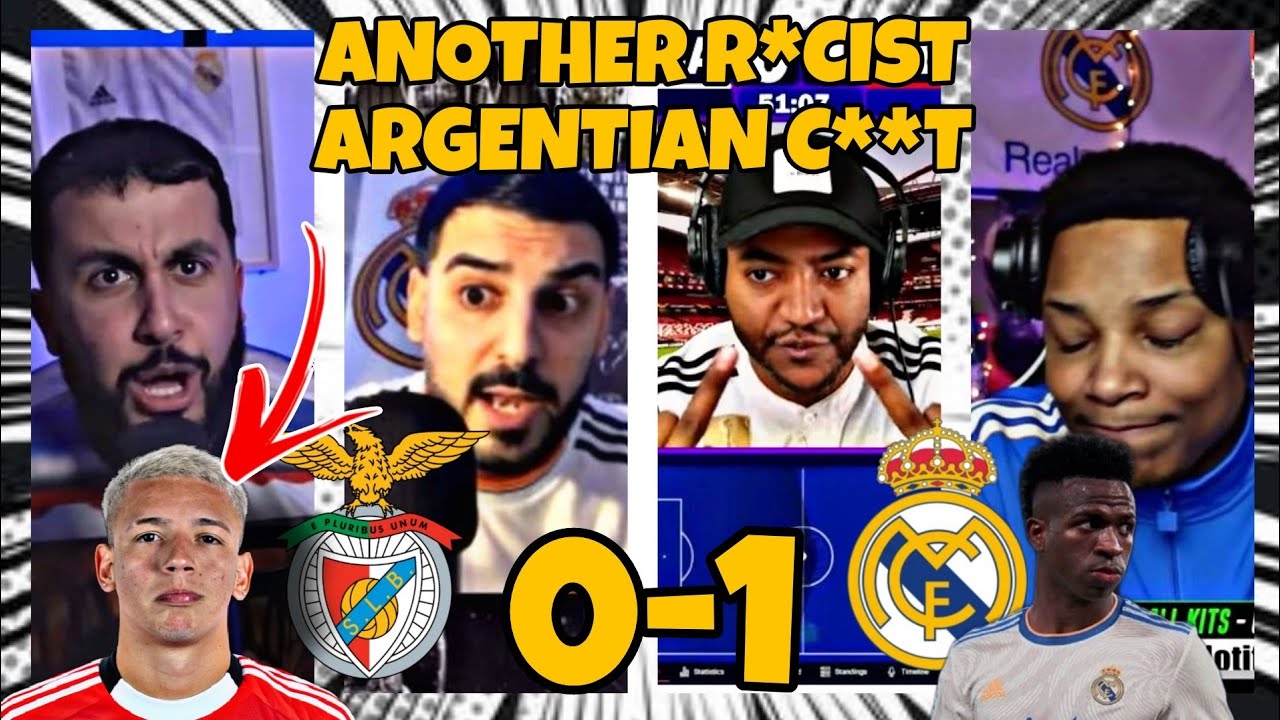 Real Madrid fans RAGE at racist Benfica player Vs Vinicius Junior in 1-0 UCL victory 🤬