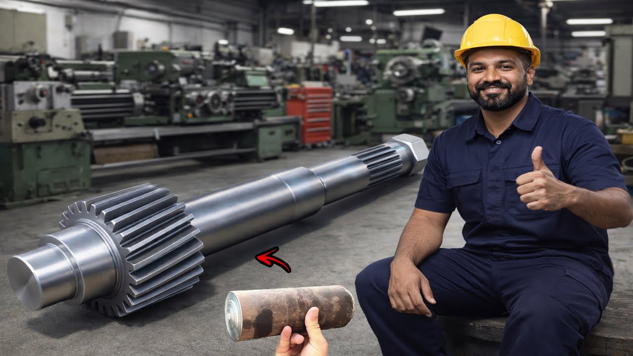 How a Simple Iron Rod Was Turned Into a Heavy-Duty Pinion Gear in the Factory