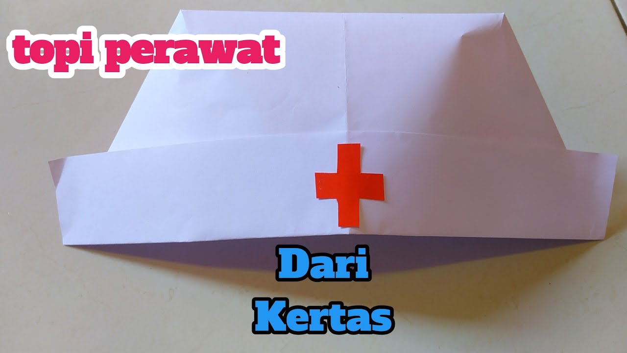 Cara membuat topi perawat / topi suster dari kertas