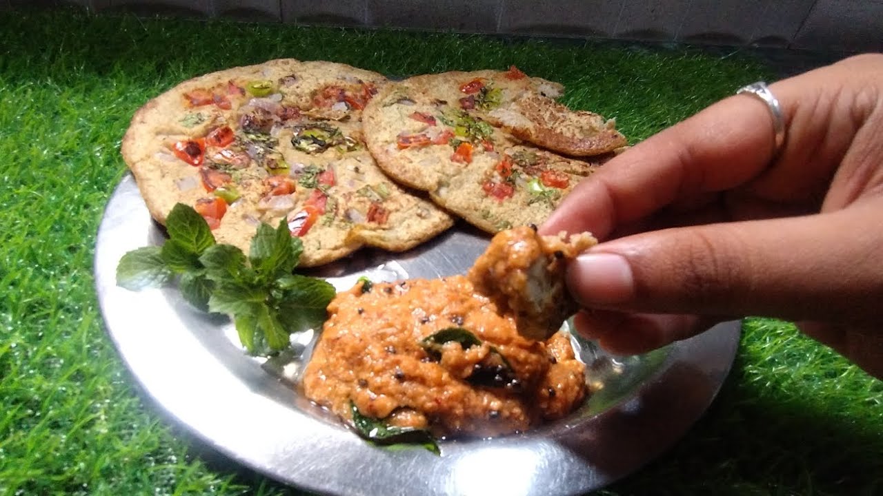 पौष्टिक काळा हरभऱ्या पासून & चना पासून पौष्टिक मऊ जाळीदार उत्तपा