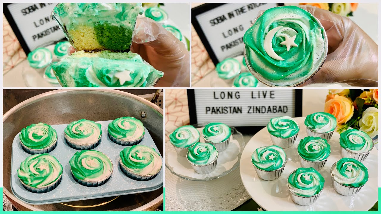 14 August Day Special Cupcakes without oven | How to make perfect whipping Cream | Independence Day