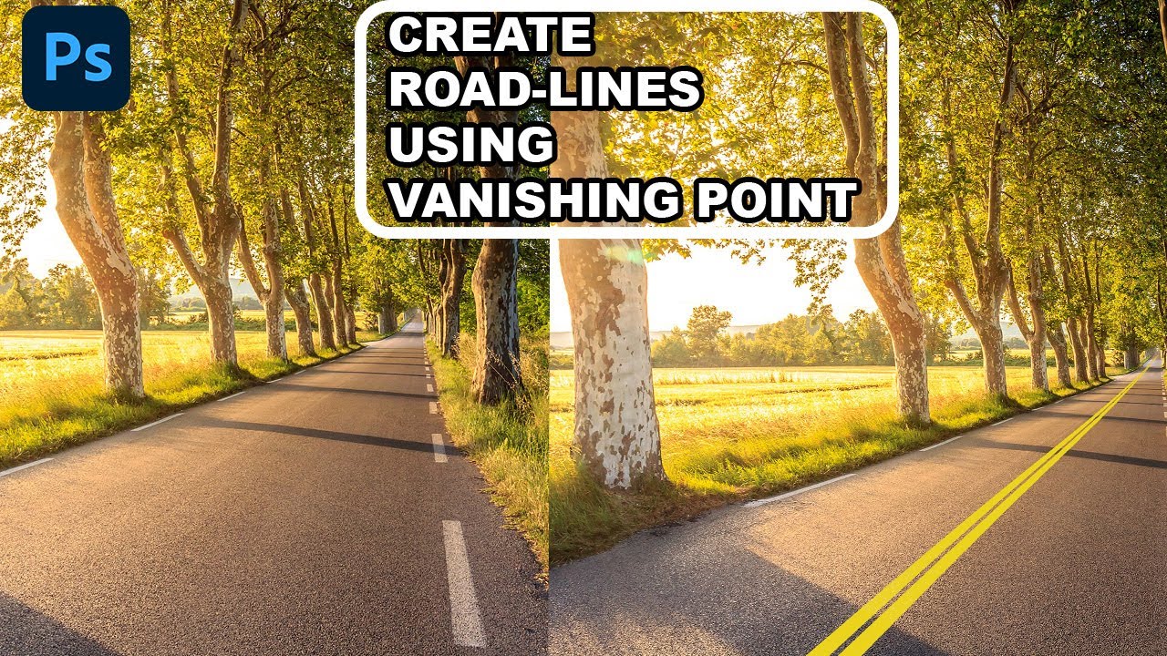 How To Create Road Lines Or Marking In Photoshop -  Photoshop Tutorial