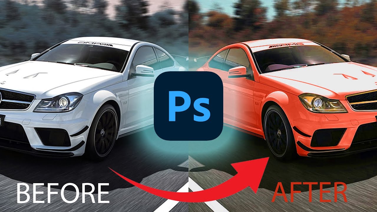 How to change the car color in photoshop | Tamil | how to blend the color on car | 