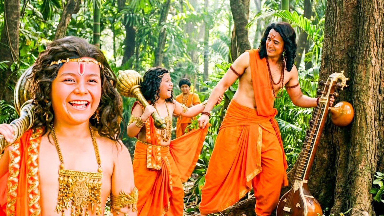 नन्हेहनुमान ने अपना बाल रूप बनाकर की श्री राम के साथ मस्ती जिसे देख श्री राम हुए प्रसन्न ||#ramayan
