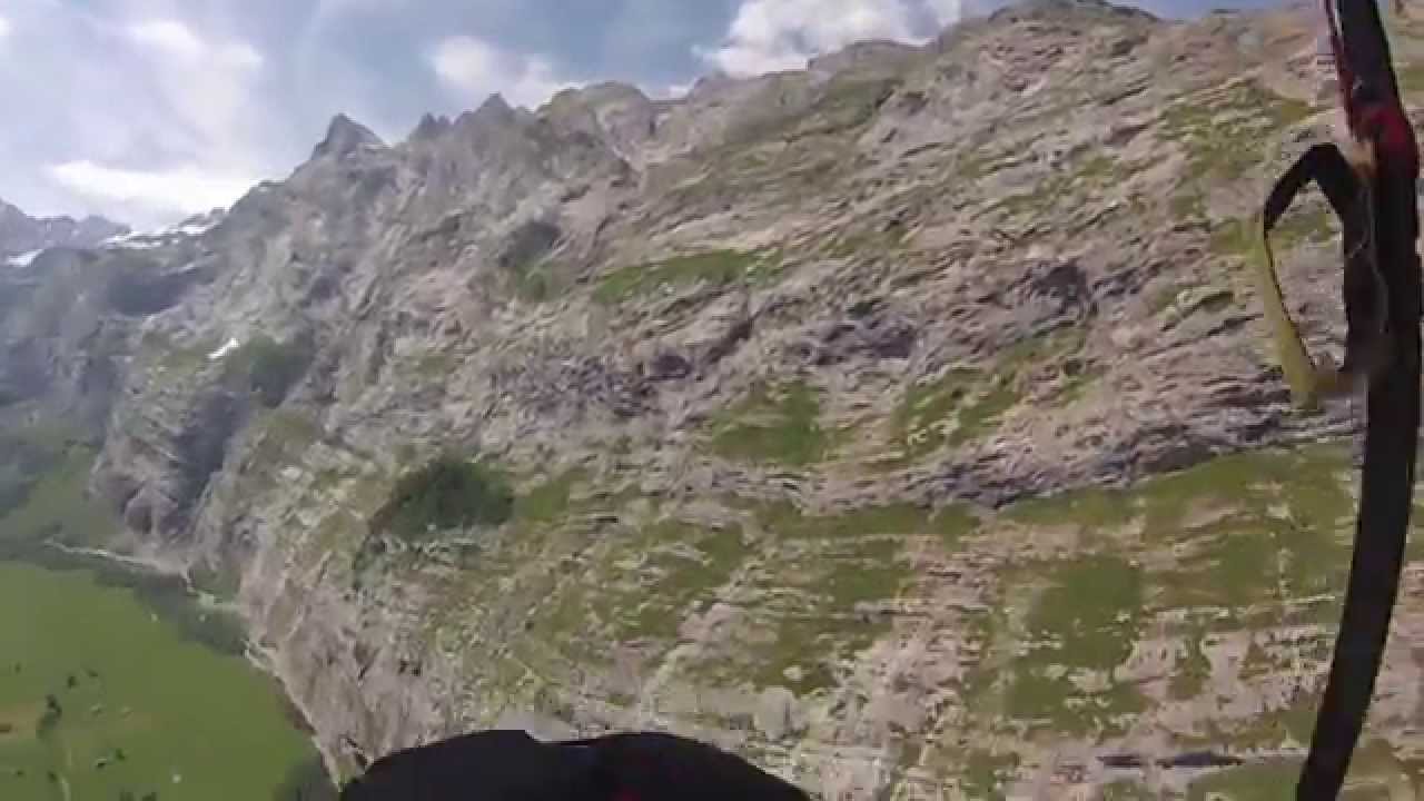 Solo wingsuit BASE flight of the Engelhorn peak!