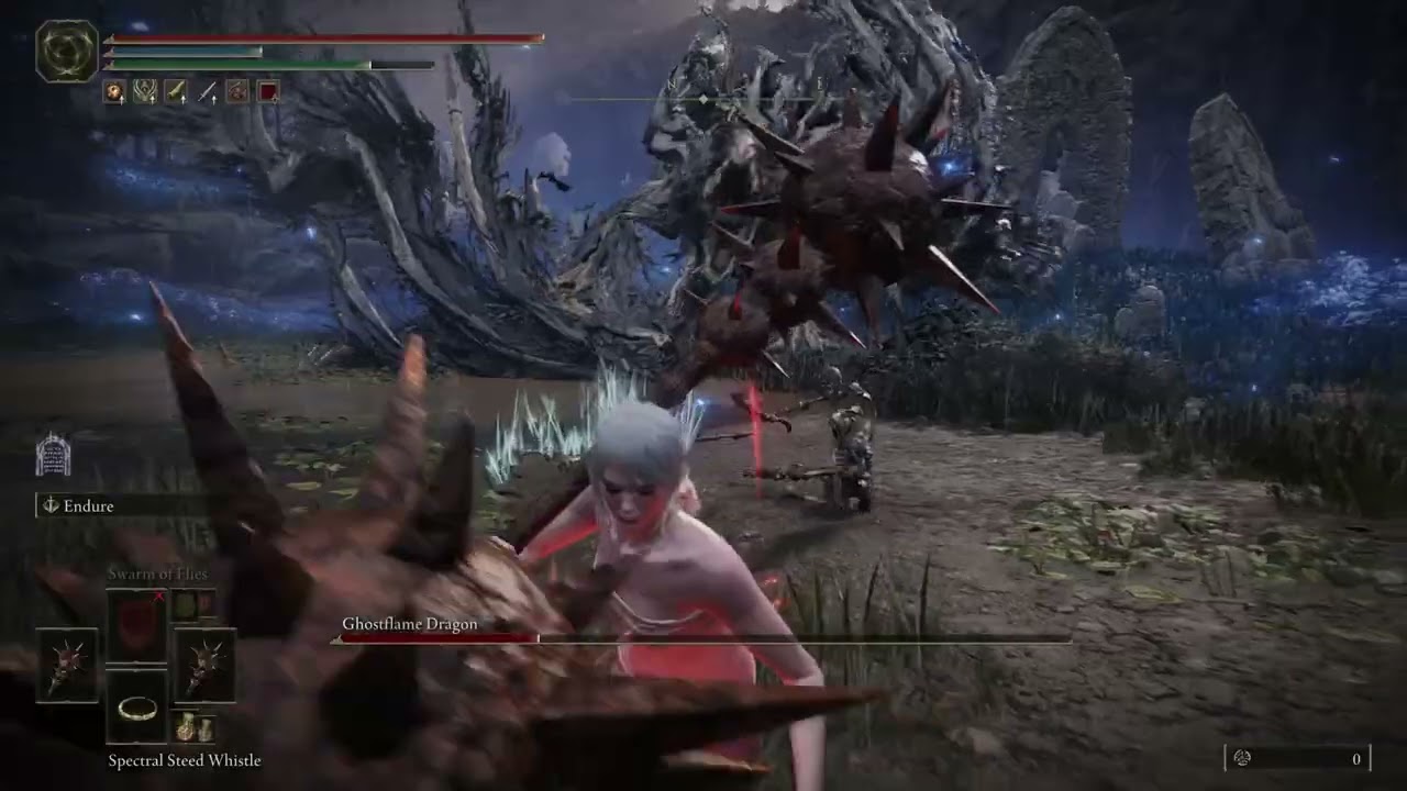 Elden Ring DLC - Ghostflame Dragon (Cerulean Coast) - No Damage/Sem Levar Hit [Solo/Melee] REFEITO