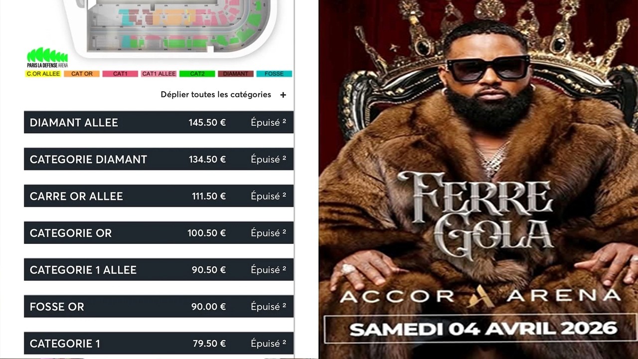 URGENT: ARENA ACCOR PLEIN A CRAQUER BA BILLETS ESILI+ BA MANAGER BA SILI MAYELE BOLANDA