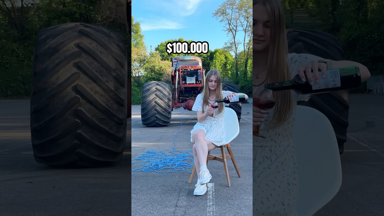 $100,000 Monster Truck vs Girl in Texas 🇺🇸