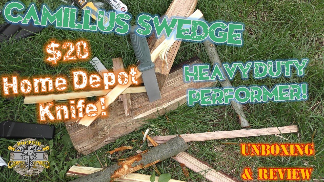 $20 Heavy Duty Field Knife from Home Depot??? - Camillus Swedge - VIEWER REQUEST Unboxing & Review