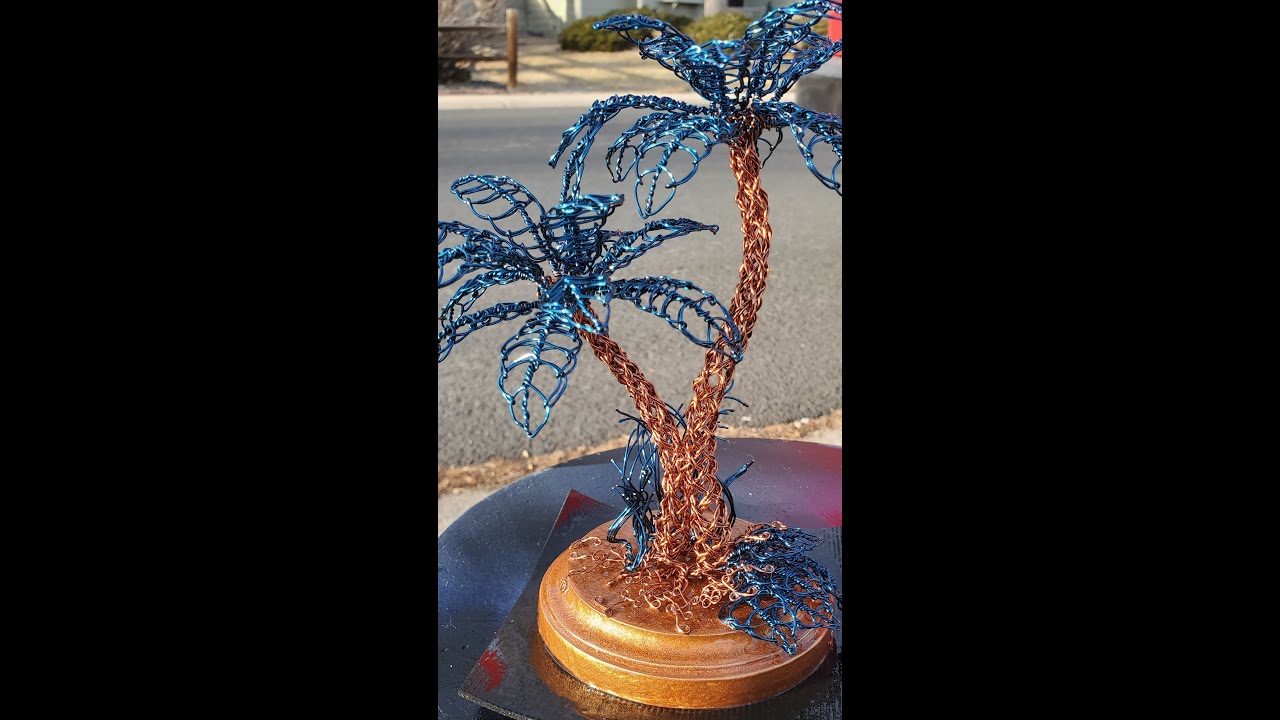 How To Make A Beautiful Wire Palm Tree Display: Making Leaves And Attachment Directors Cut Part 2