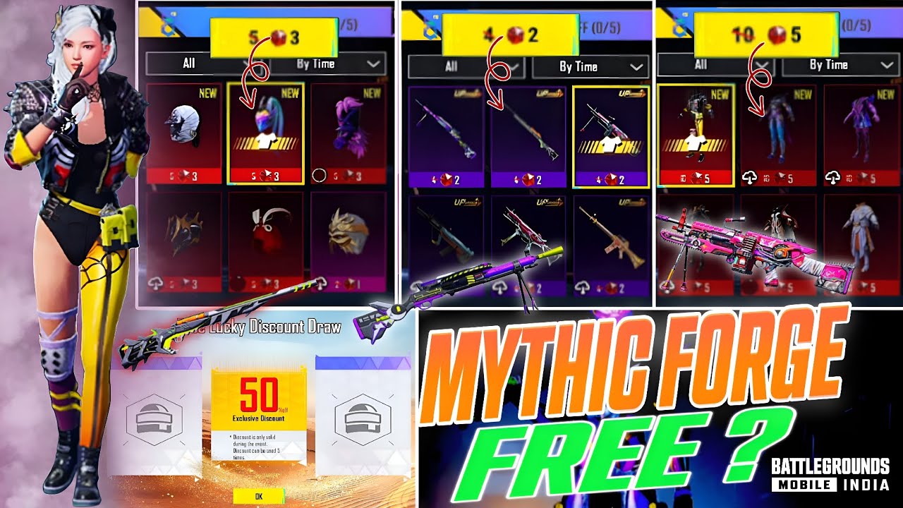 BGMI 4.3 Update 🔥 Mythic Forge 50% OFF Confirmed‼️Official Sneak Peak #bgmi #pubgmobile 