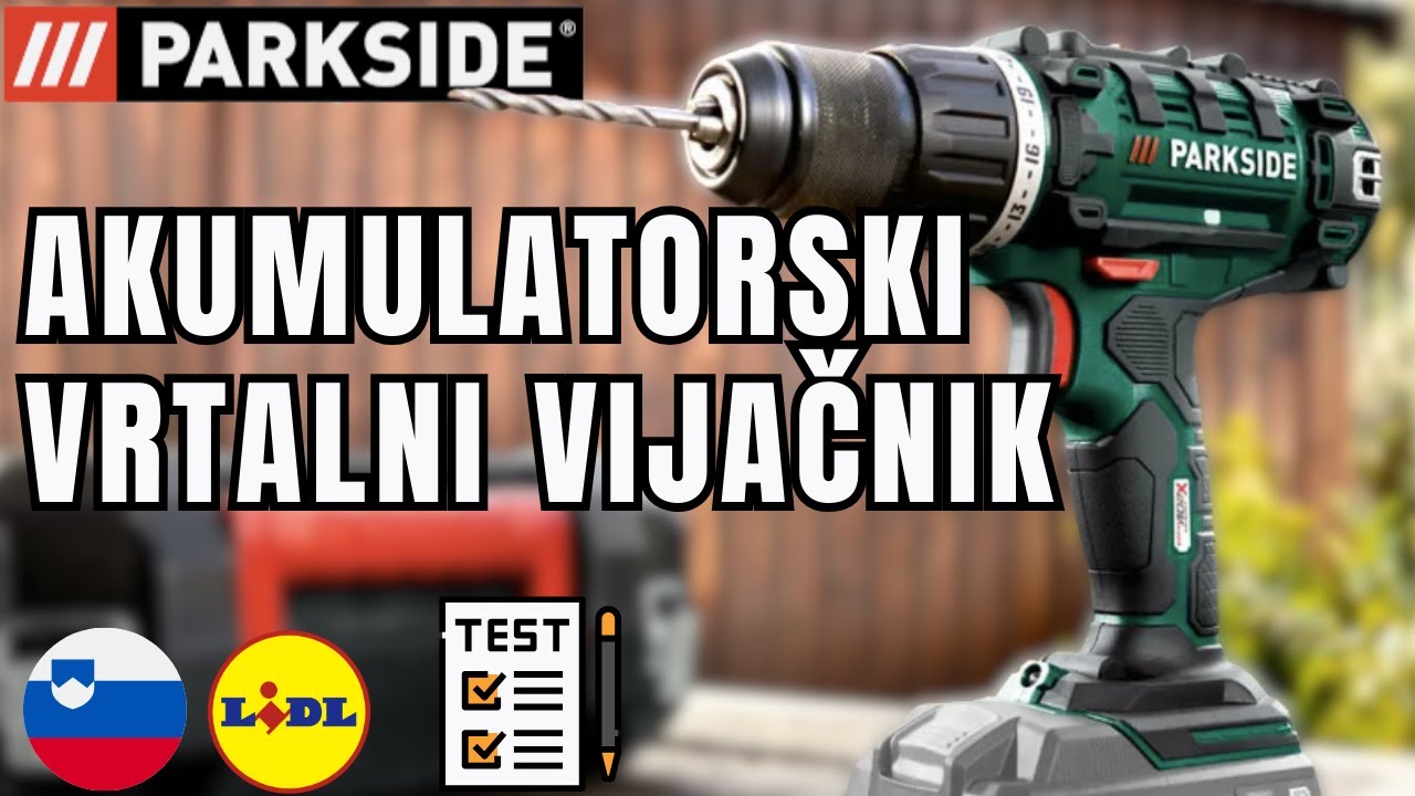 AKUMULATORSKI VRTALNI VIJAČNIK PARKSIDE PABS 20-Li D5 SLOVENIJA SLOVENE LIDL