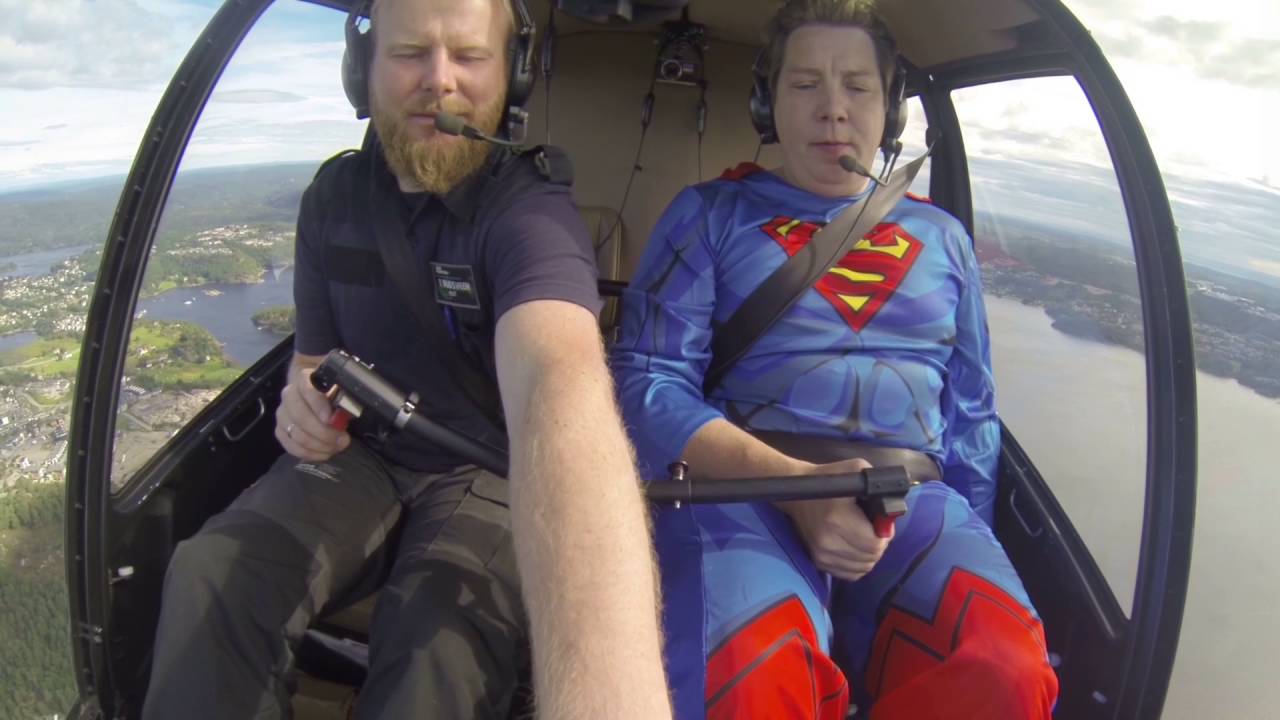 Bjørn Halvor på helikoptertur