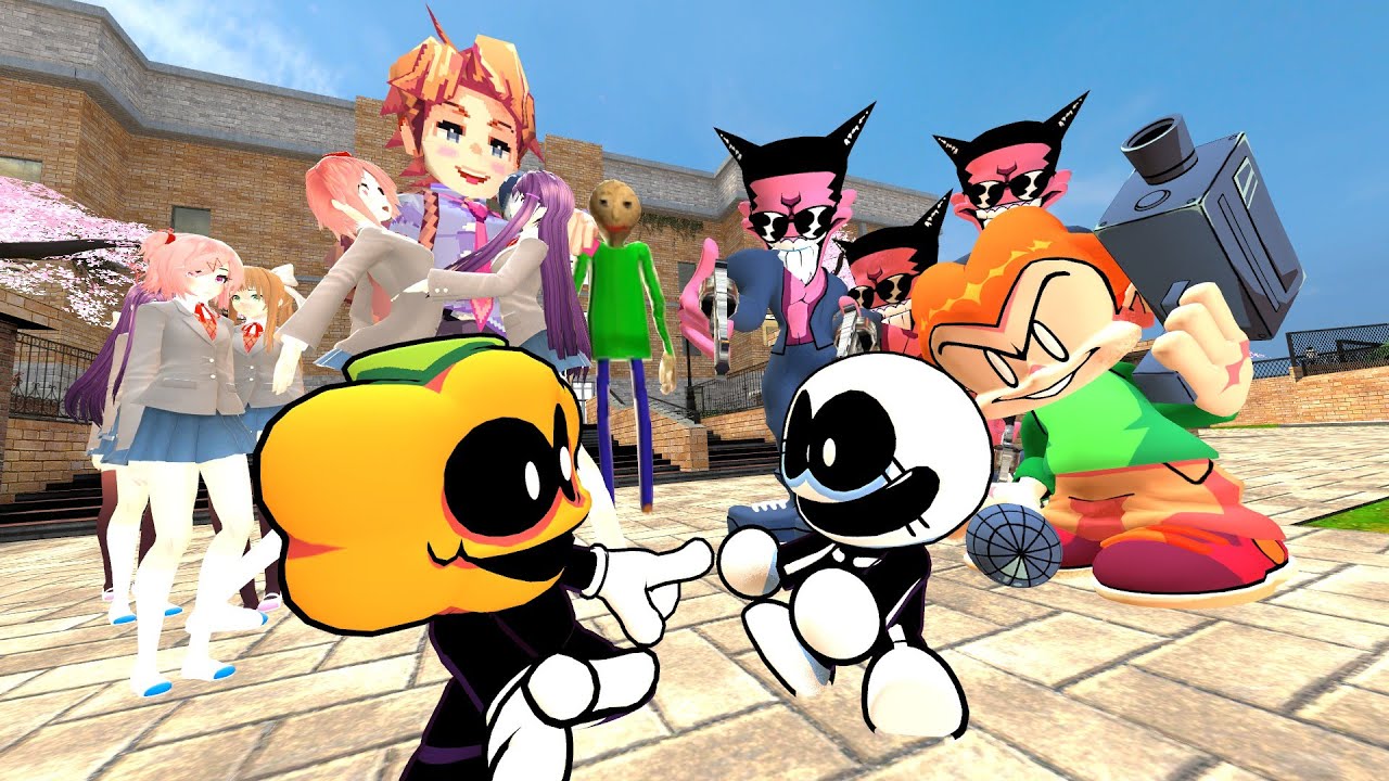Pump and Skid get bullied by Pico and Senpai!! (Gmod) (Episode 2)