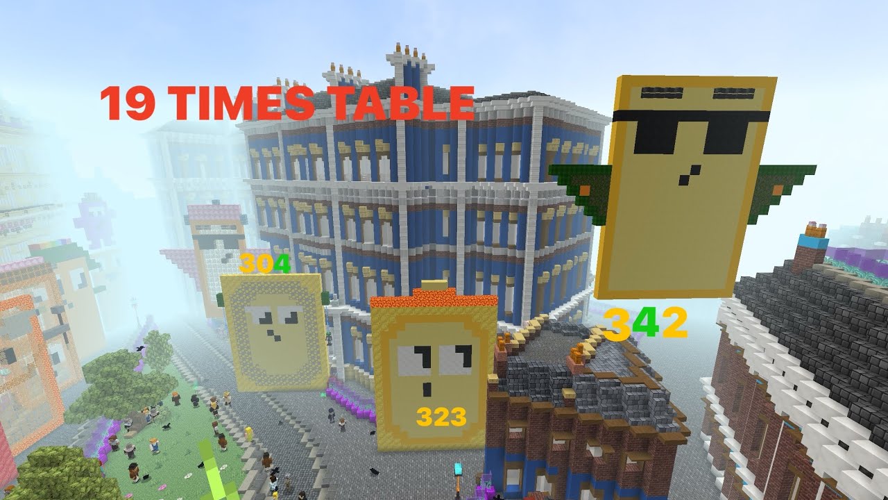 Песня про таблицу умножения на 19 от Owie TV | Minecraft Numberblocks