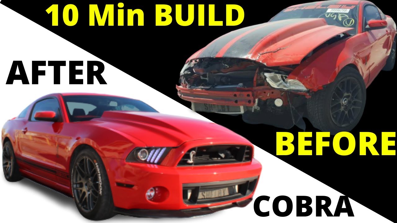 Rebuilding Wrecked Salvage  2011 GT500 Rebuild in 10 Mins like THROTl