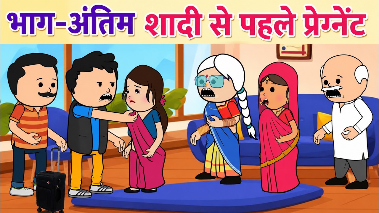 शादी से पहले प्रेग्नेंट |😭 (भाग-अंतिम) (ghar ghar ki kahani cartoon me) moral stoy