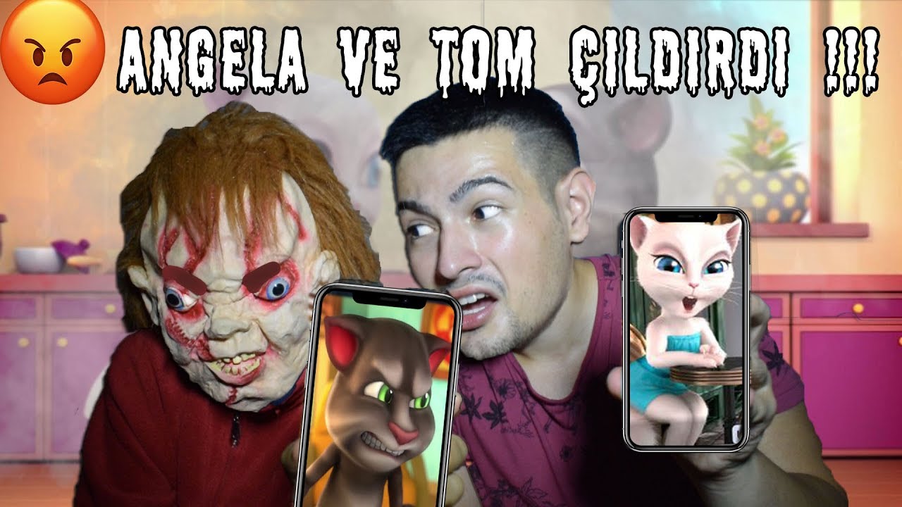 ANGELA ve TOM - ÇAKİ ÇAKARI GÖRÜNCE ÇILDIRDI !!! (My Talking Tom)