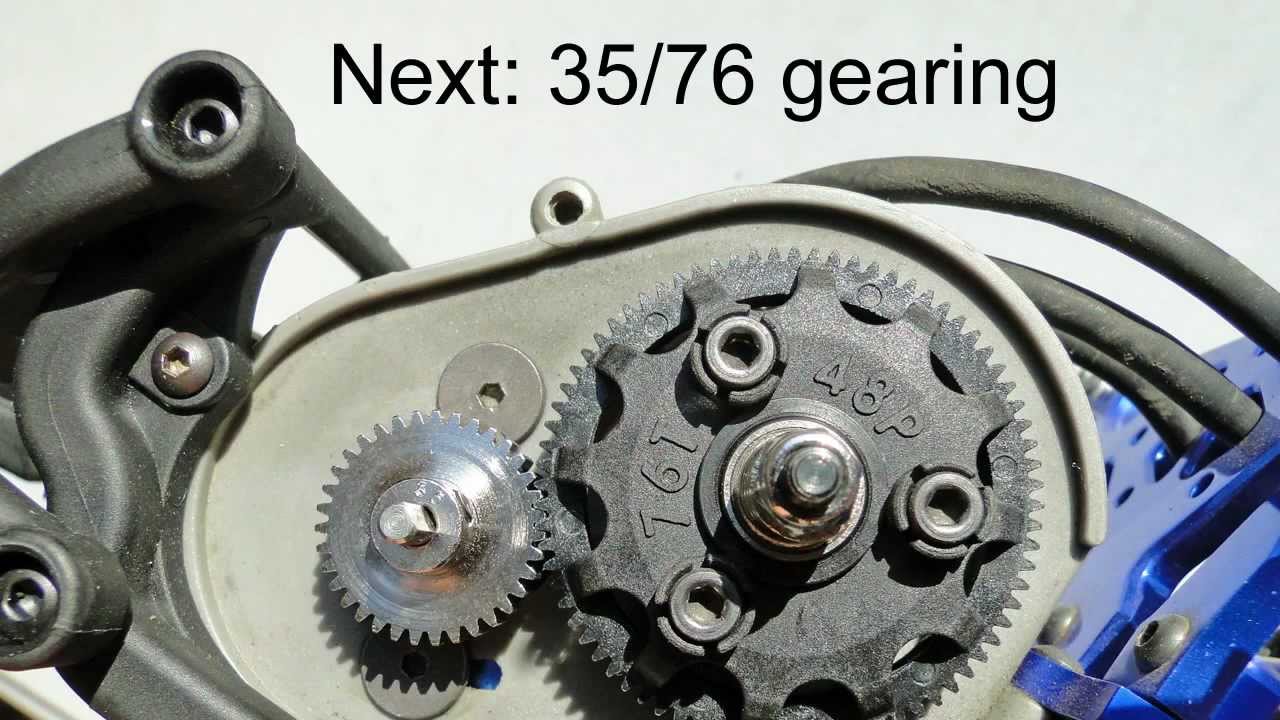 Rustler VXL 70mph 35/76 gearing w/front wing