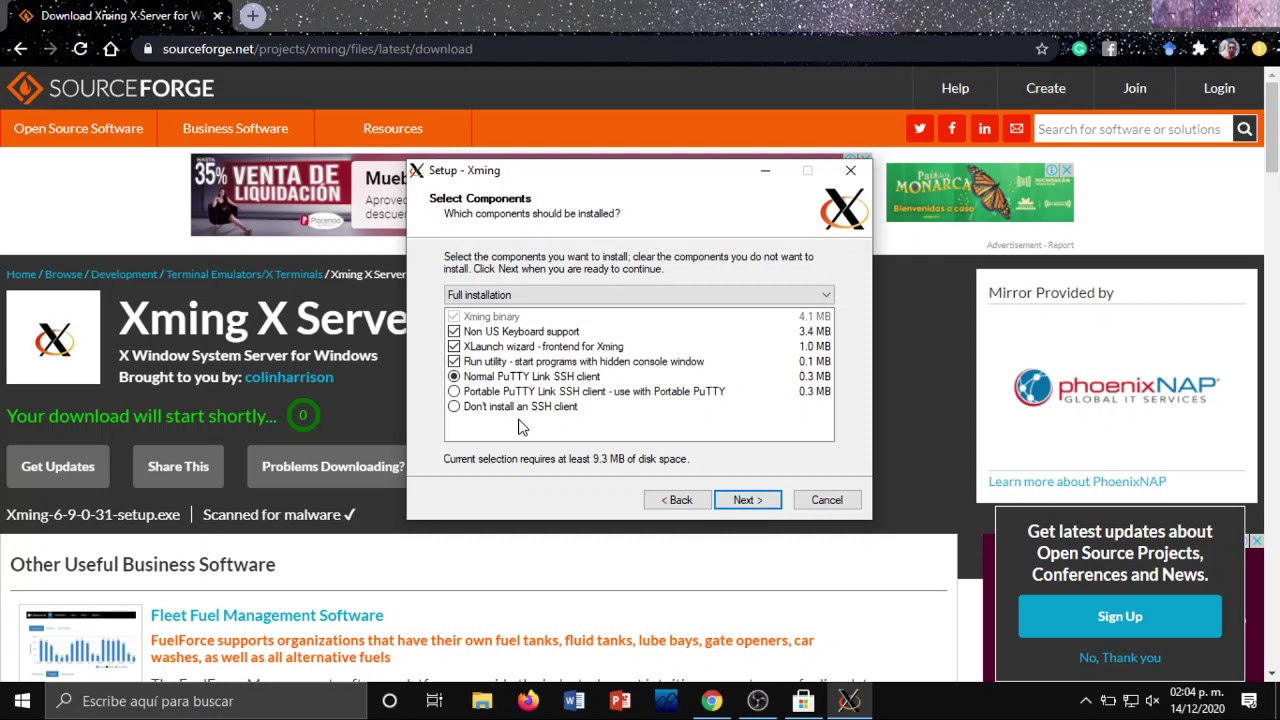 Instalando xming en Windows 10