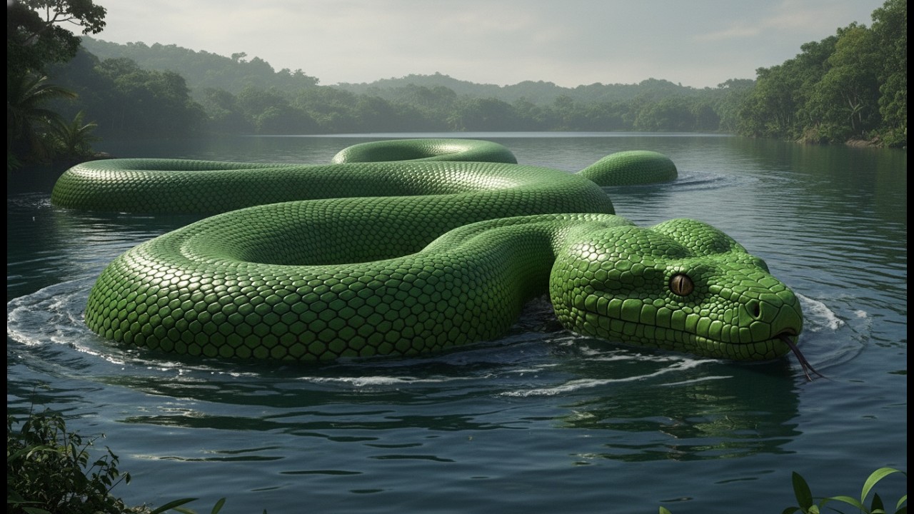 Life Million Years Ago: Prehistoric Humans - Titanoboa Green Snake vs Giant Dinosaur