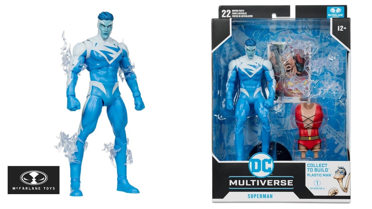 RESEÑA EN ESPAÑOL SUPERMAN ELECTRICO ENERGÍA AZUL JLA DC MULTIVERSE MCFARLANE TOYS