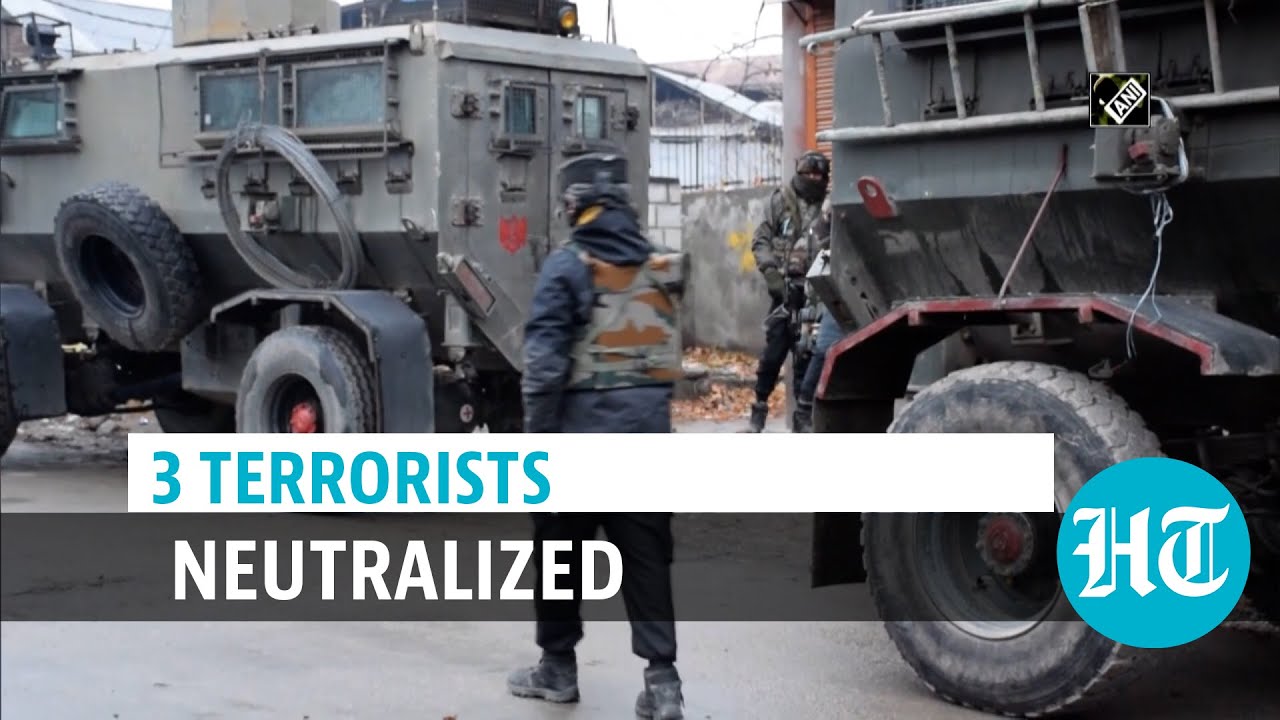 Three terrorists killed by security forces in encounter in J&K's Pulwama