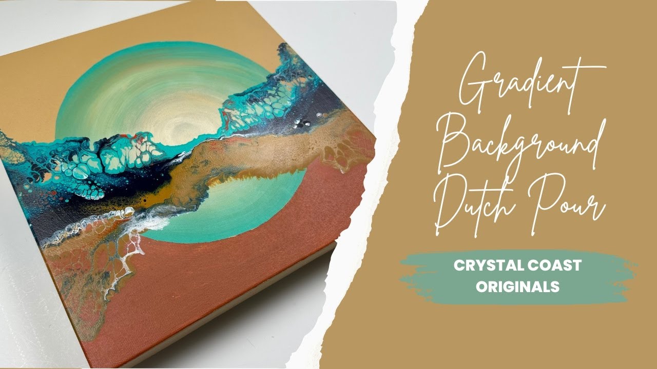 FAB Collab!/ Santa Fe Inspired Gradient Circle Background Dutch Pour Fluid Art Acrylic Pour Painting