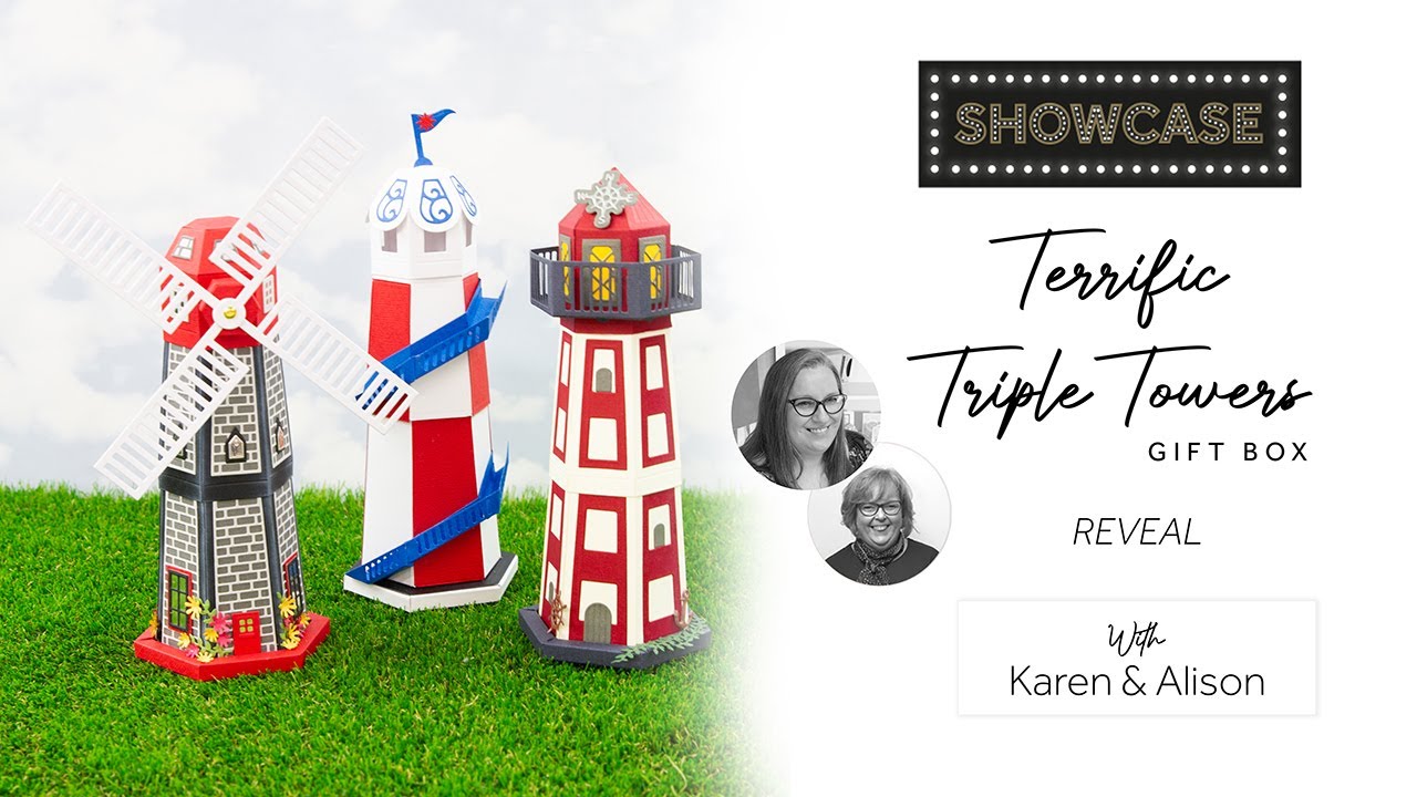 Alison and Karen Introduce the Terrific Triple Towers Gift Box Showcase Die Set | Tonic Studios