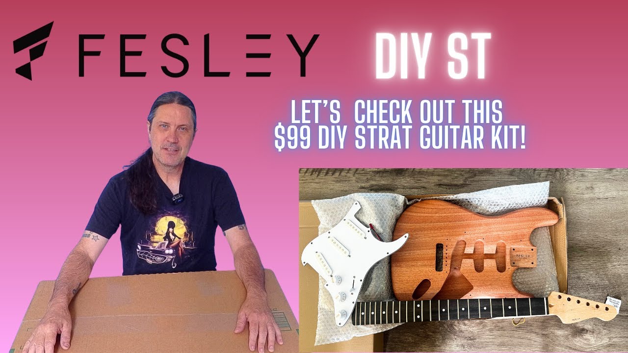 Unboxing The Fesley DIY ST (Strat) Guitar Kit - This Is A Solid Kit For $99!