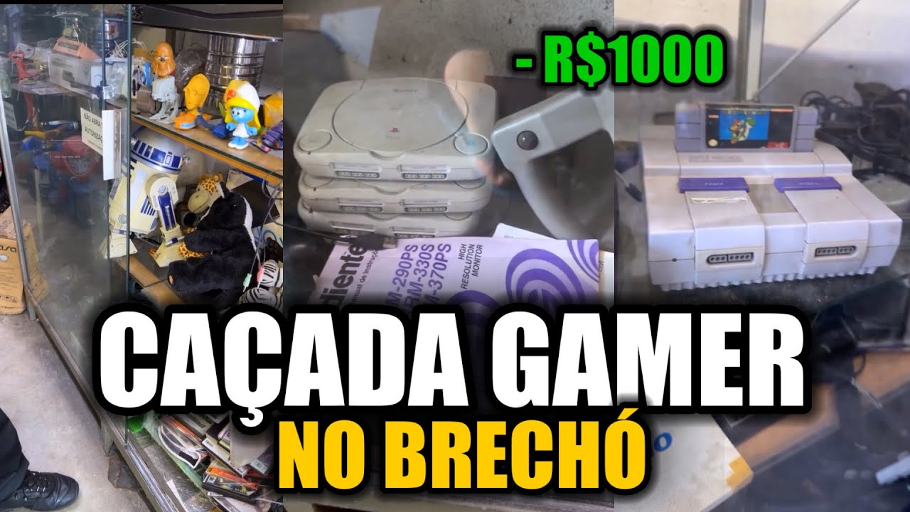 DEIXEI QUASE R$1.000 no BRECHÓ | CAÇADA GAMER