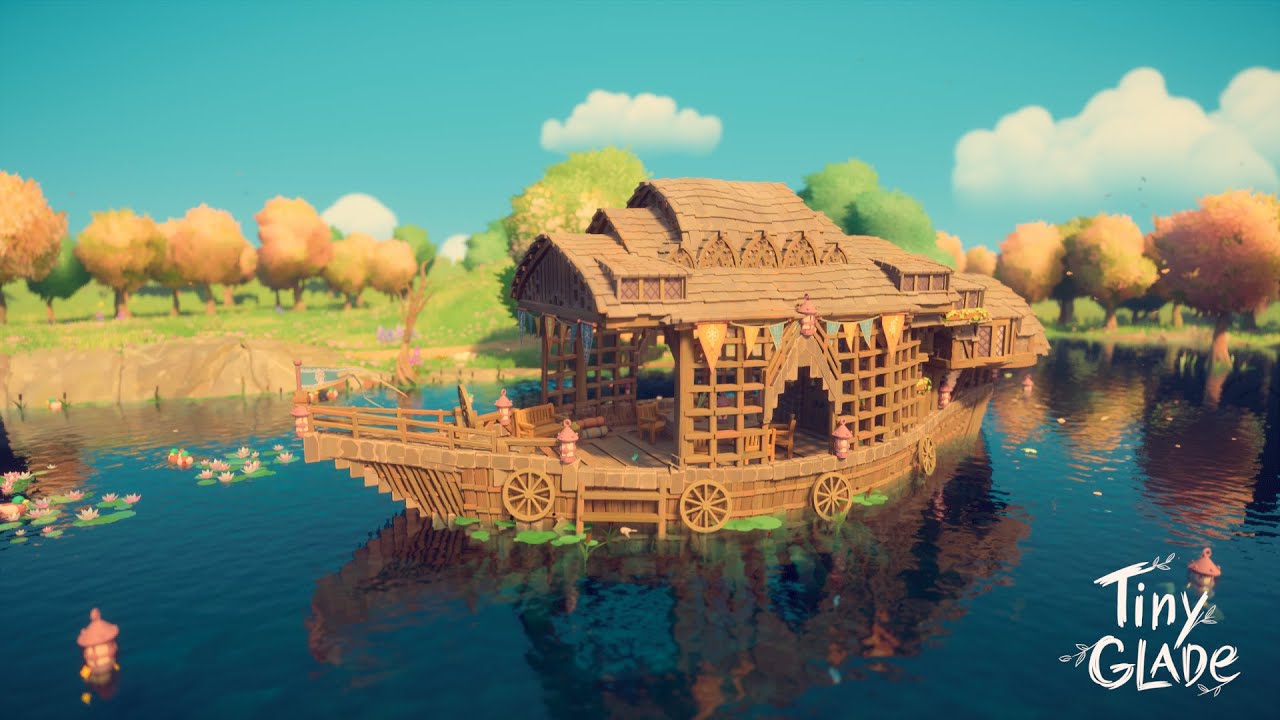 Making House Boat | Tiny Glade | ASMR