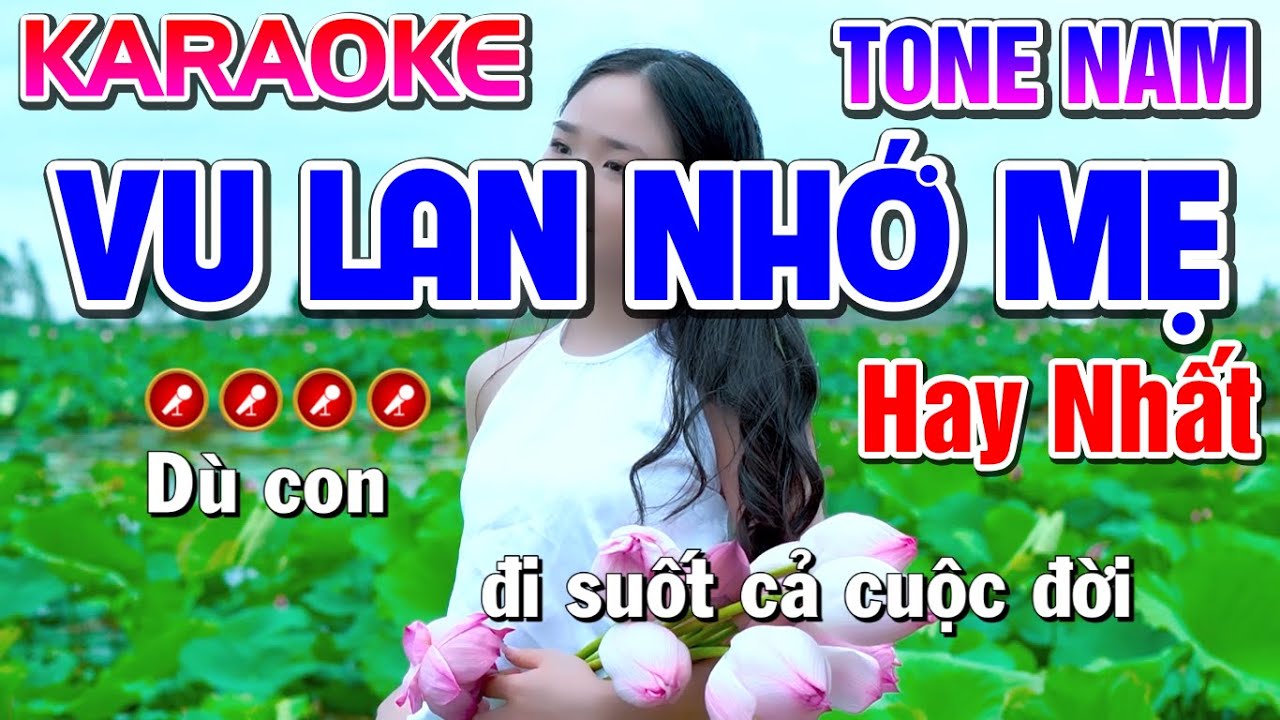 Vu Lan Nhớ Mẹ Karaoke Nhạc Sống Tone Nam ( PHỐI CỰC HAY ) - T&igrave;nh Trần Organ