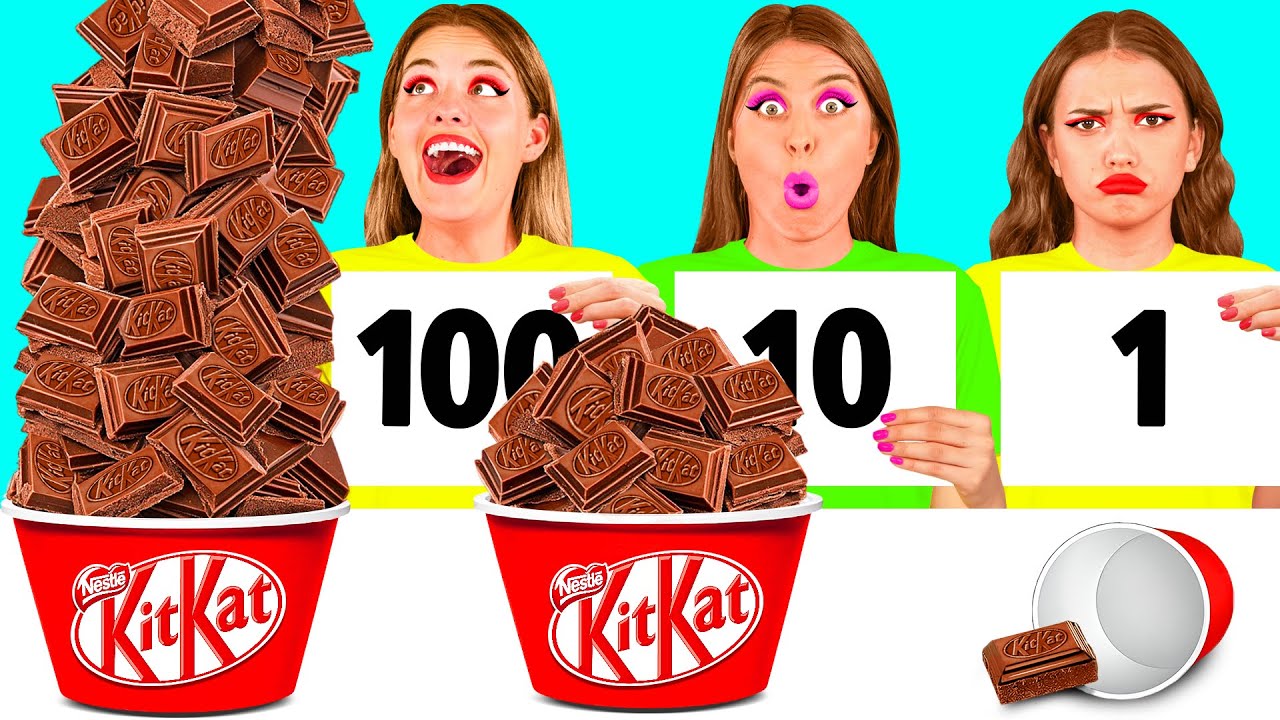 100 Слоев Еды Челлендж | Смешные Кулинарные Войны от BaRaDa Challenge