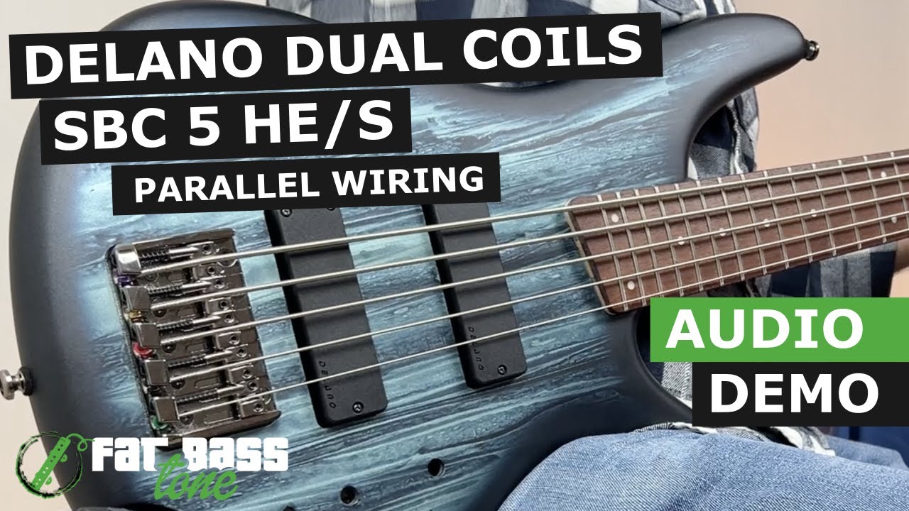Delano SBC HE/S (Parallel Wiring) Dual Coil Soapbar Bass Pickups Demo