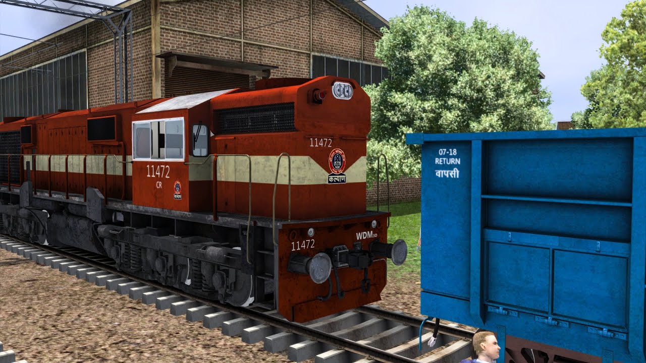 BOXN Freight Wagons Shunting With WDM3D Locomotive Indian Railways Train Simulator