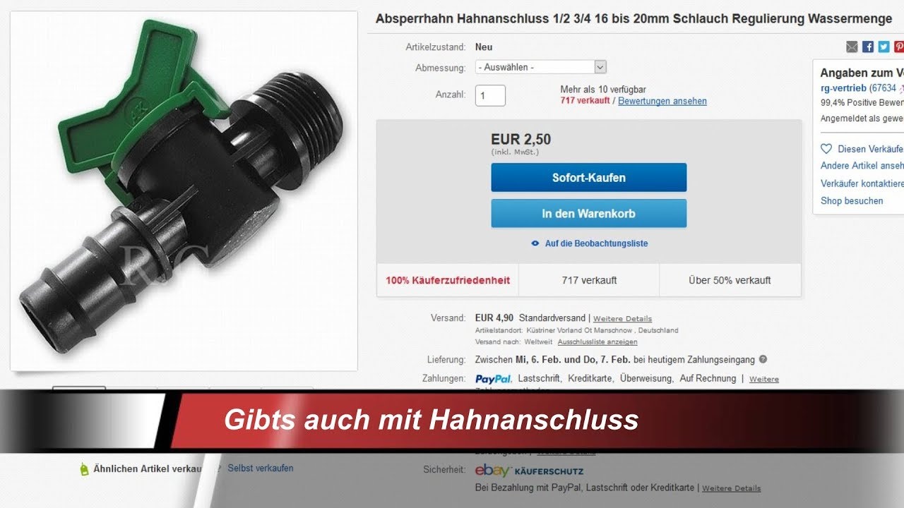 Gartenbewässerung Teil 6 - WIE MAN 16 und 20mm PE BRAUCHWASSERROHR(LD) VERBINDET