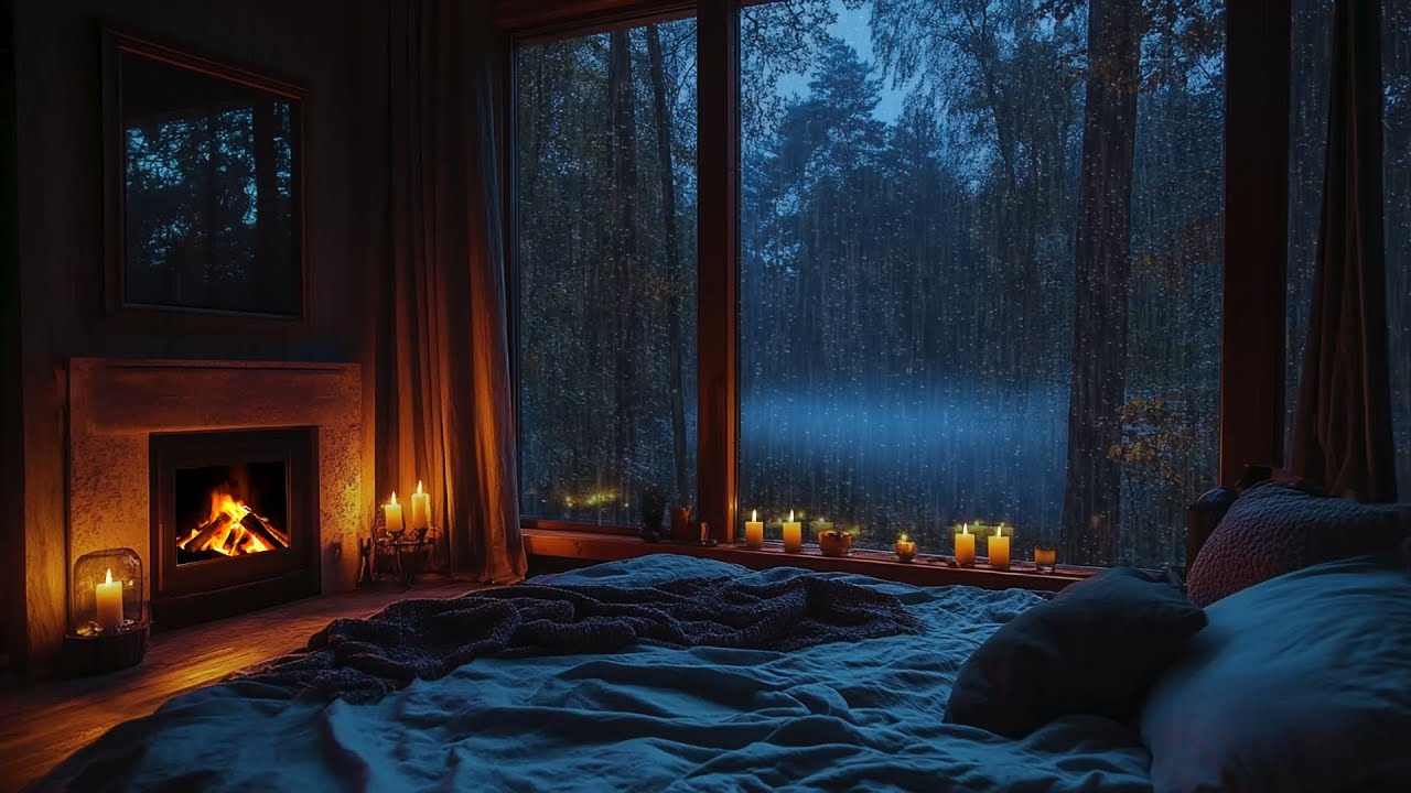 Rain Sound On Window with Thunder SoundsㅣHeavy Rain for Sleep, Study and Relaxation, Meditation