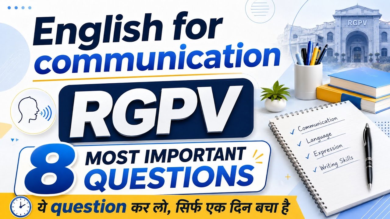 English for communication most important questions for exam  | RGPV Exam