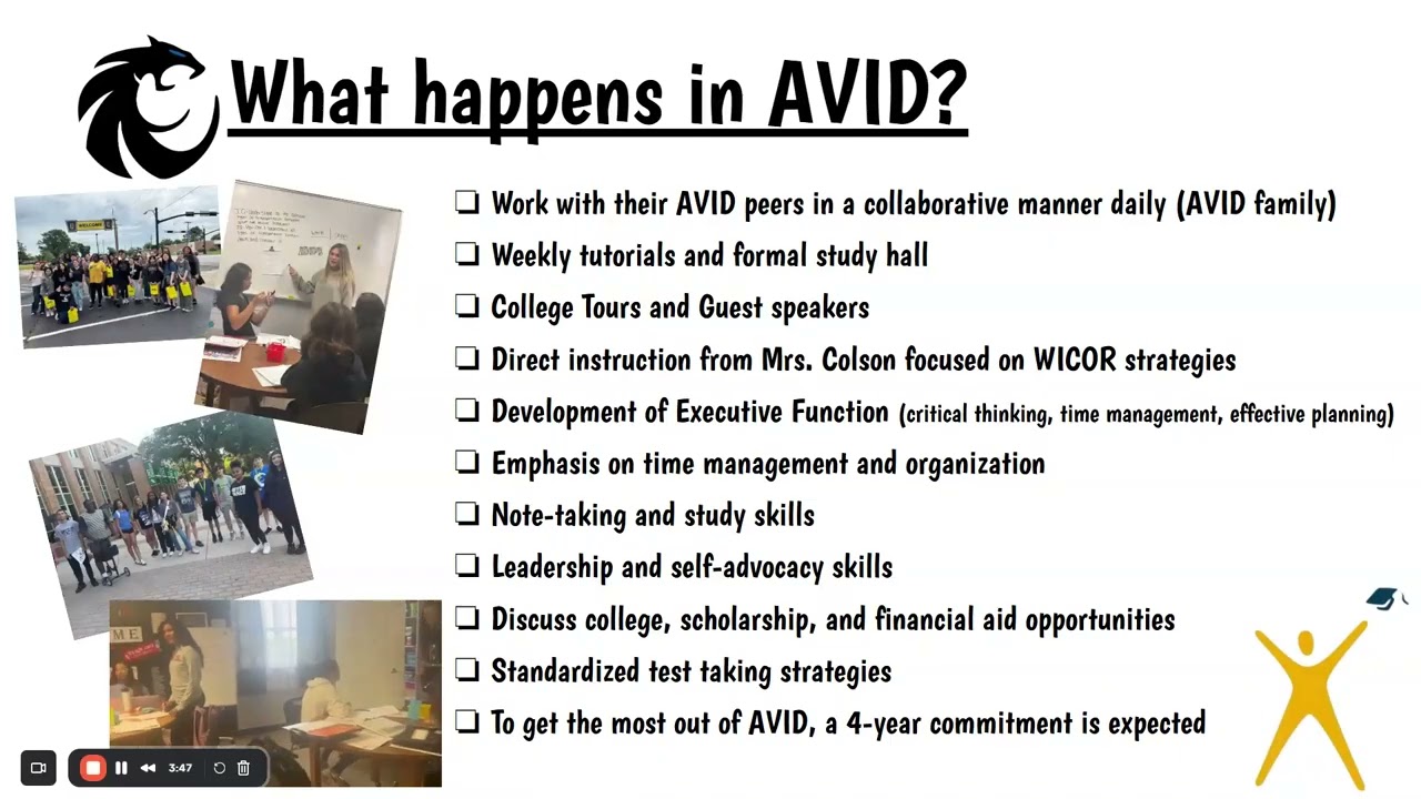 Student and Parent AVID Information presentation 2026