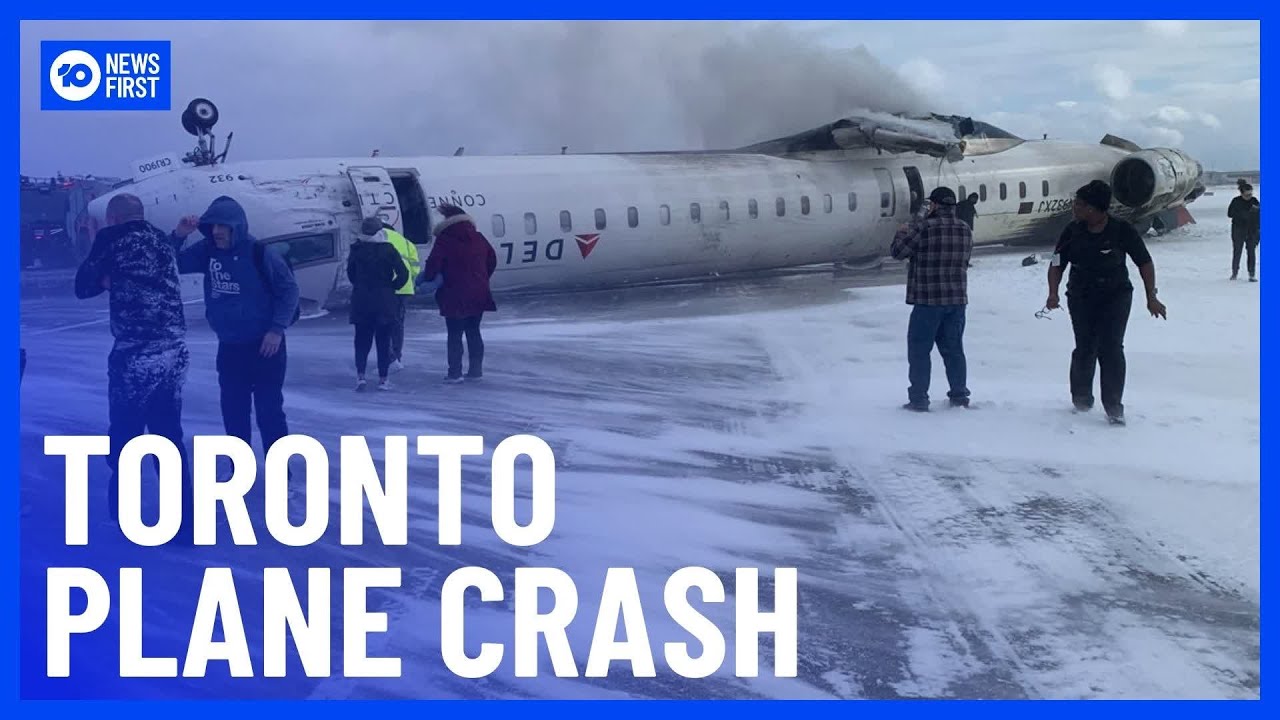 Delta Plane Flips Upside Down After Crash Landing In Toronto | 10 News First