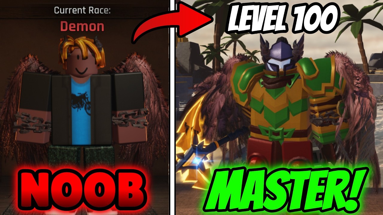 NOOB to PRO Using ONLY Demon Race in The Forge… (Roblox)