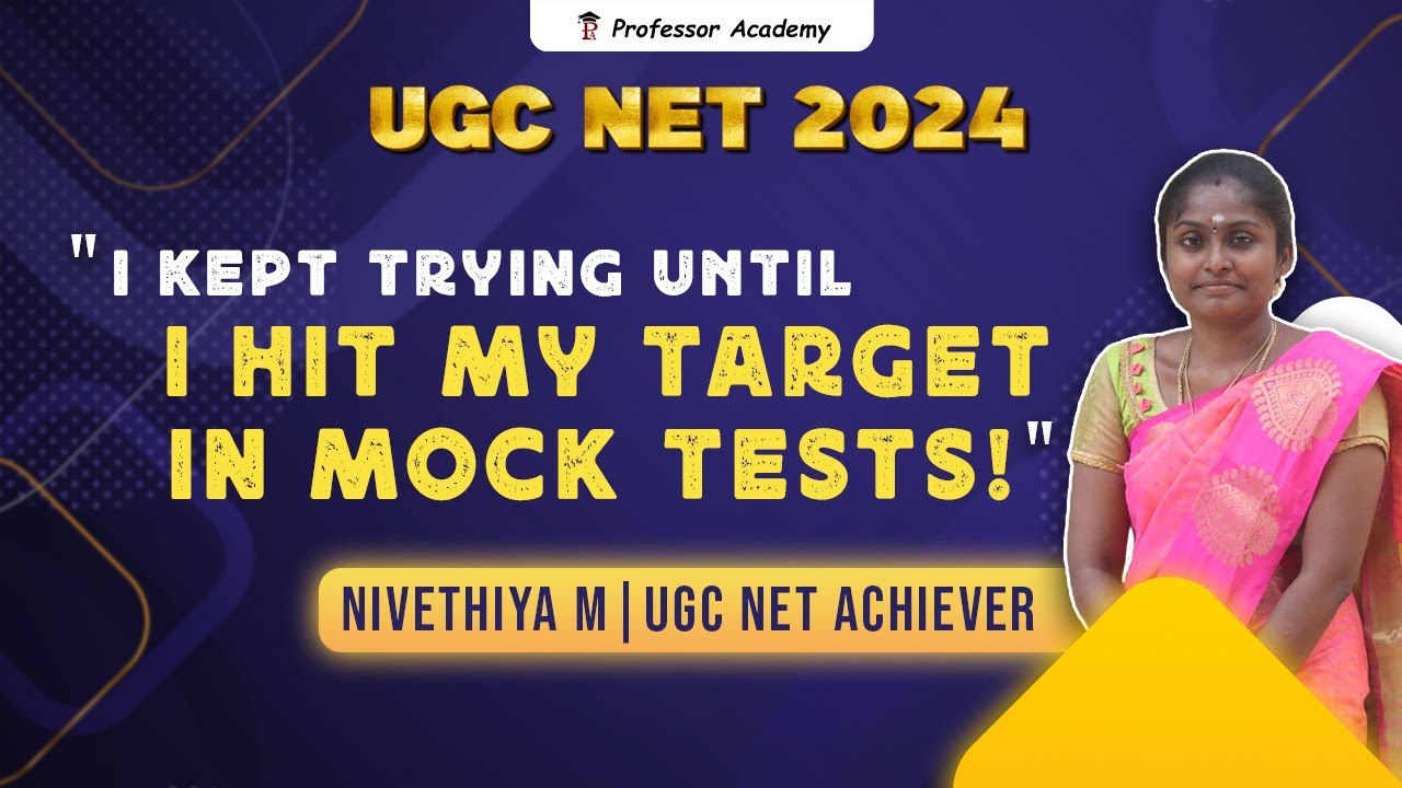 அதிக Mock test-தான் எனக்கு Time Management-யை கற்றுக்கொடுத்தது |  Nivethiya M | UGC NET Achiever